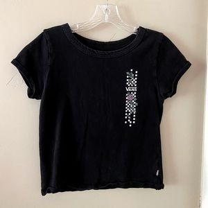 vans small black t-shirt